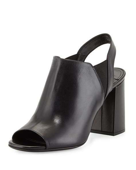 prada black sandles|Prada chunky heel sandal.